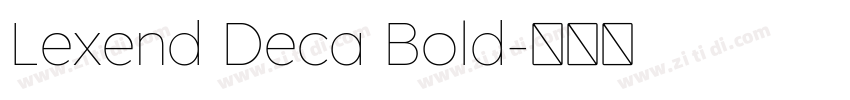 Lexend Deca Bold字体转换